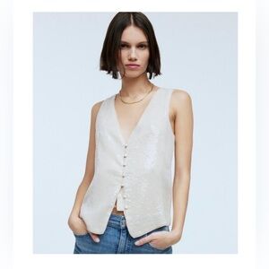 Madewell sequin vest size 6